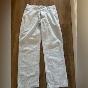 Vineyard Vines Seersucker Pants Mens 33x30 Blue White Preppy Cuffed